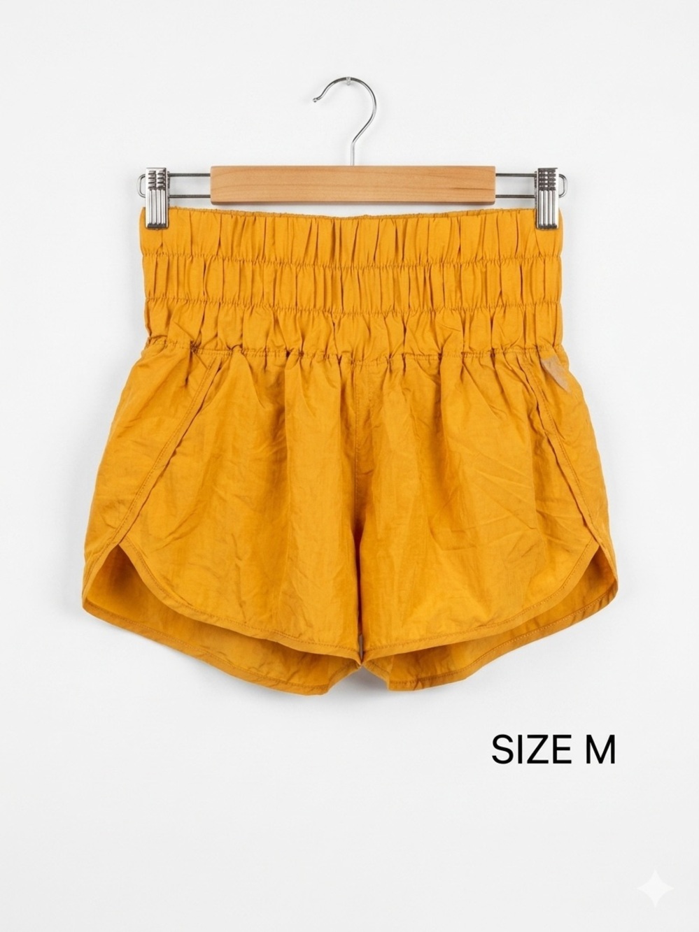 FP Movement Free People The Way Home High-Waisted Shorts Varsity Gold M
